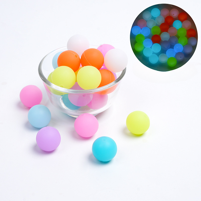 15mm Glow In The Dark Silicone Beads-50PCS