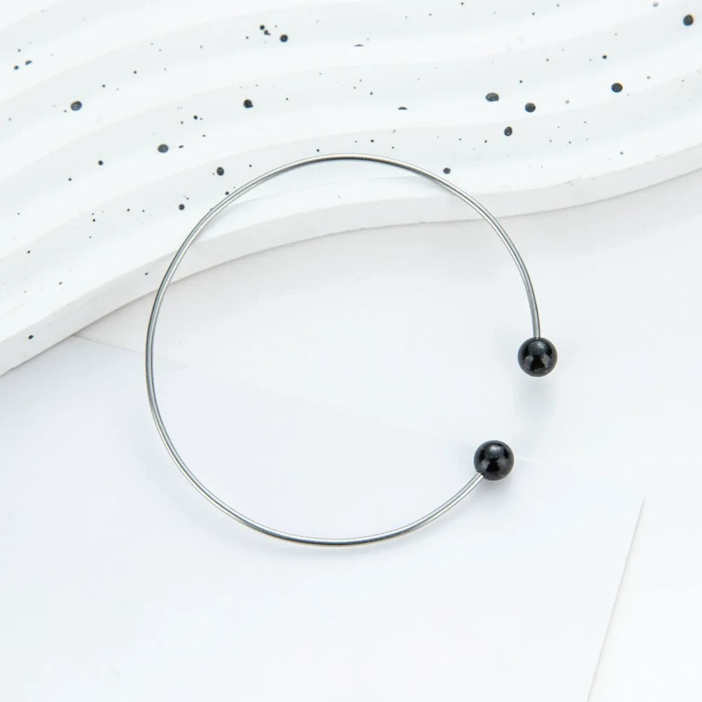 Beadable C-shaped Beveled Opening Bracelet for DIY