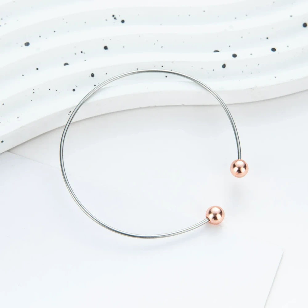 Beadable C-shaped Beveled Opening Bracelet for DIY