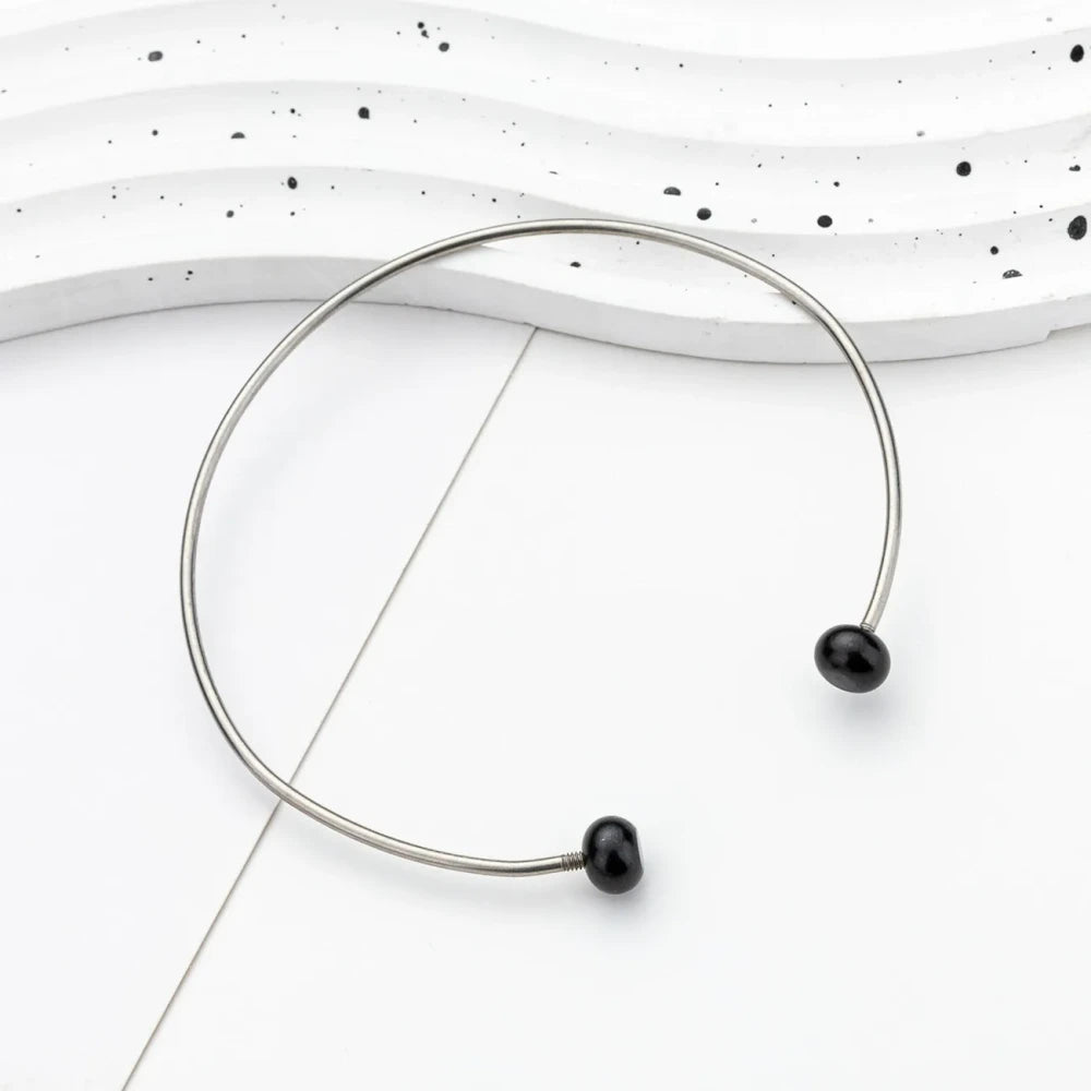 Beadable C-shaped Beveled Opening Bracelet for DIY