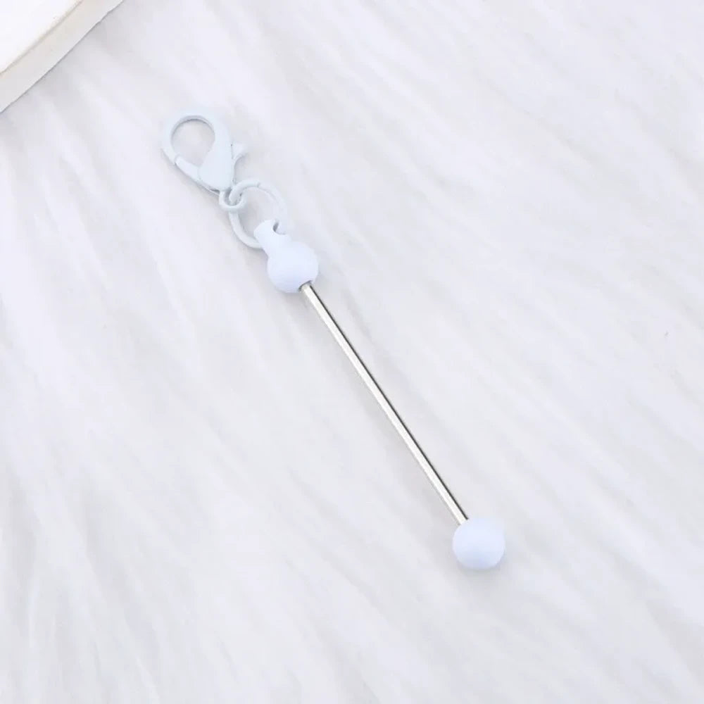 Beadable Candy Colors Metal Keychain for DIY