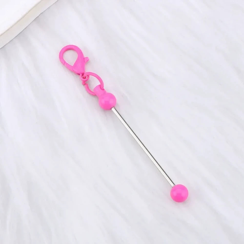 Beadable Candy Colors Metal Keychain for DIY