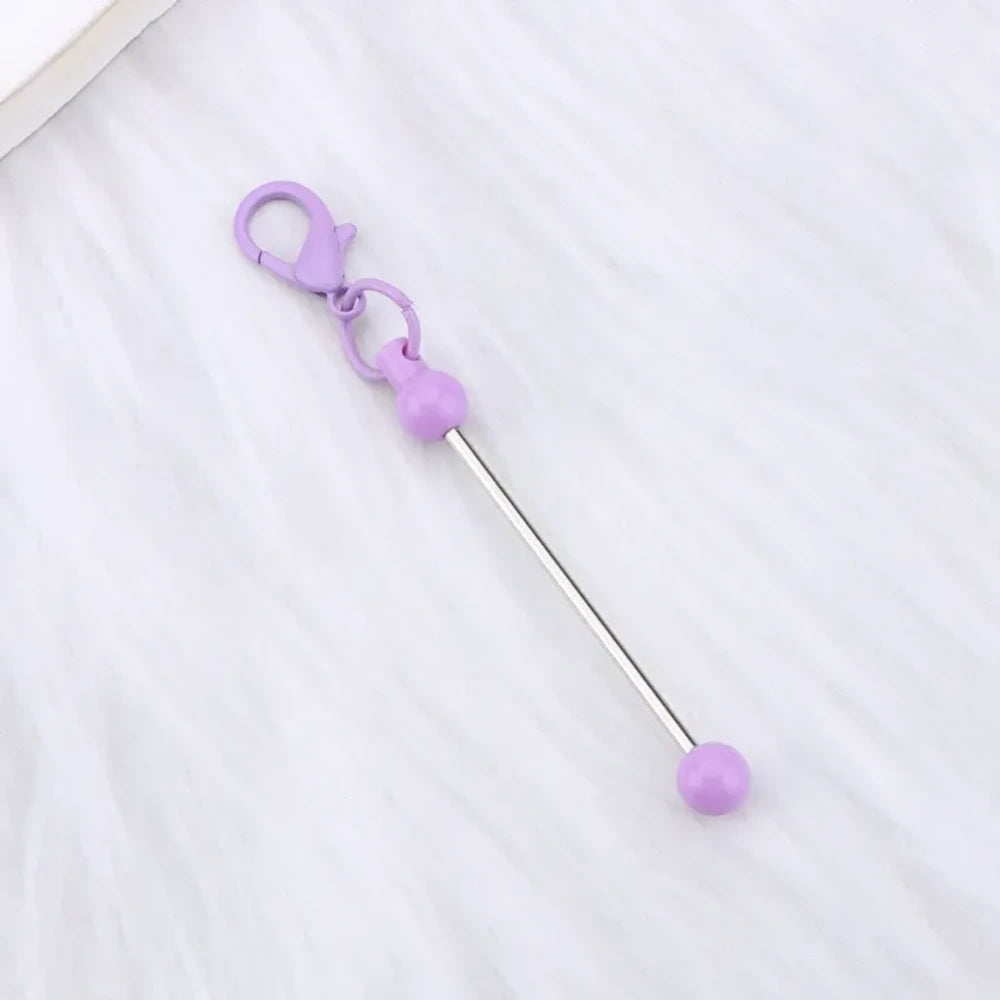 Beadable Candy Colors Metal Keychain for DIY