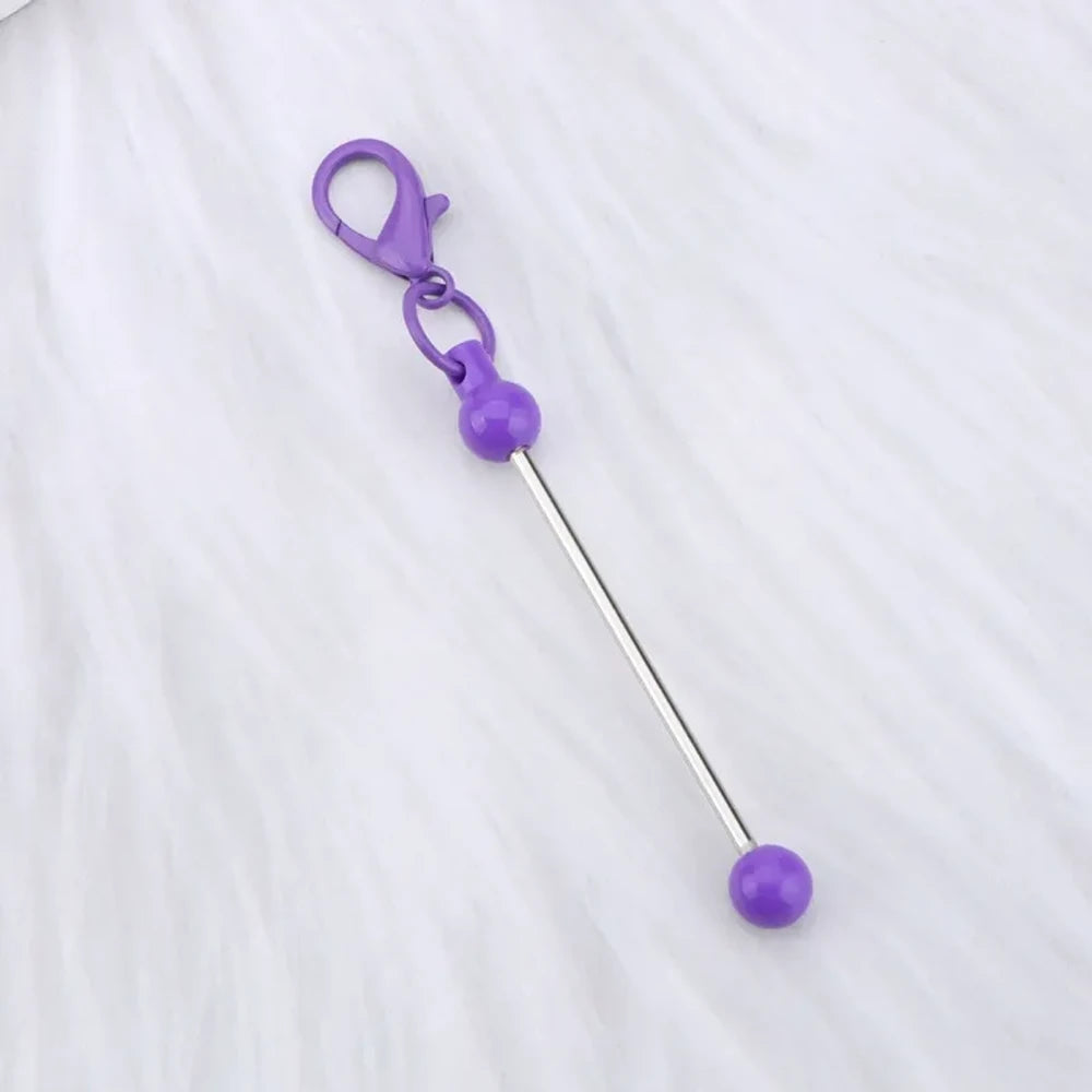 Beadable Candy Colors Metal Keychain for DIY