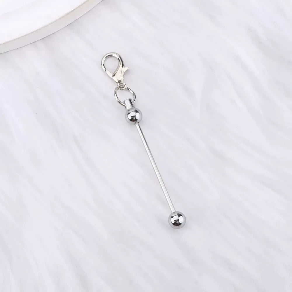 Beadable Candy Colors Metal Keychain for DIY