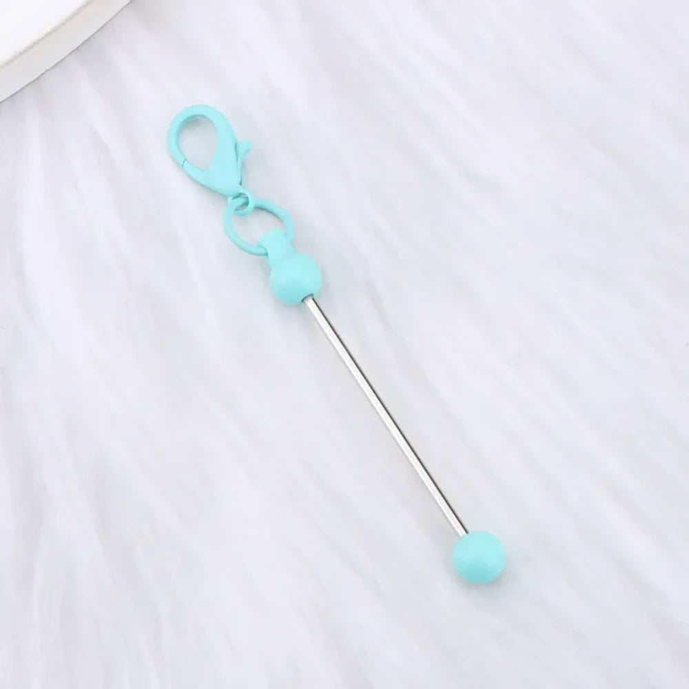 Beadable Candy Colors Metal Keychain for DIY