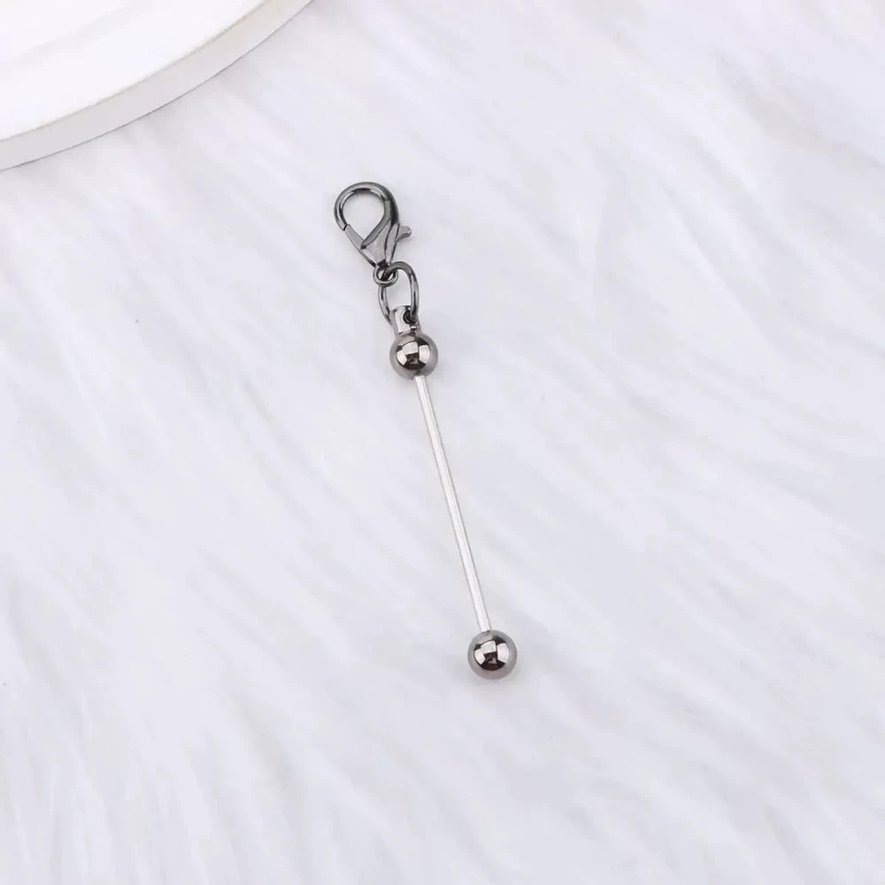 Beadable Candy Colors Metal Keychain for DIY