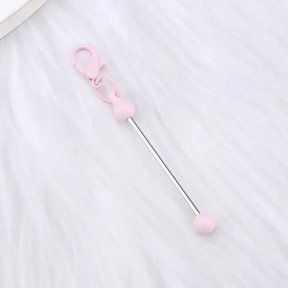 Beadable Candy Colors Metal Keychain for DIY
