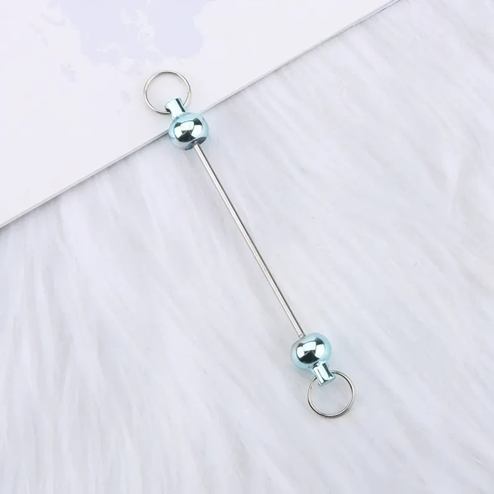 Beadable Colorful Gourd Shaped Metal Keychain for DIY