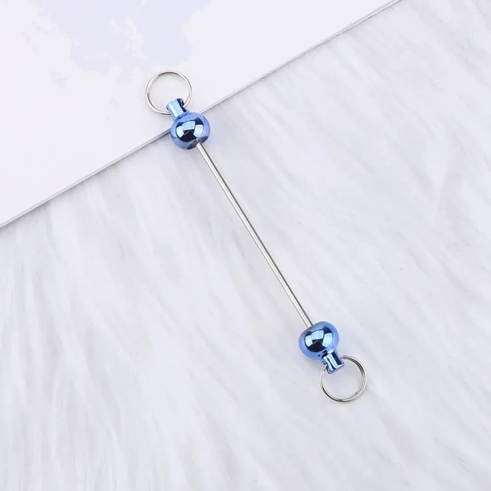 Beadable Colorful Gourd Shaped Metal Keychain for DIY