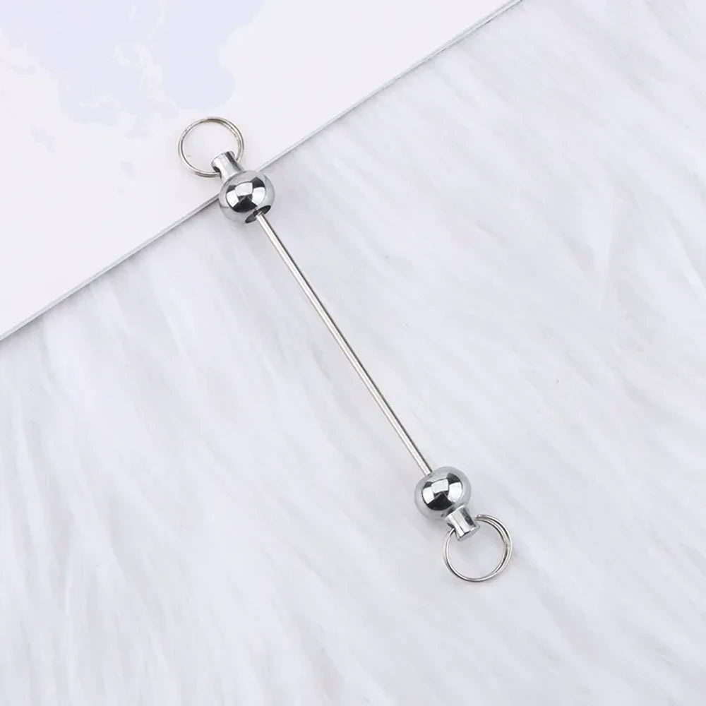 Beadable Colorful Gourd Shaped Metal Keychain for DIY