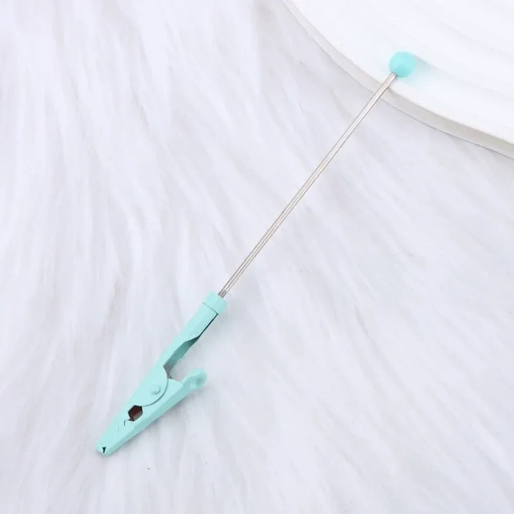 Beadable Crocodile Tooth Metal Card Holder for DIY