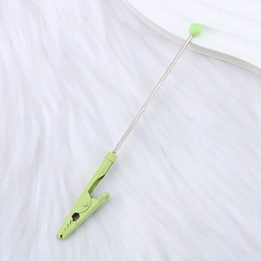 Beadable Crocodile Tooth Metal Card Holder for DIY