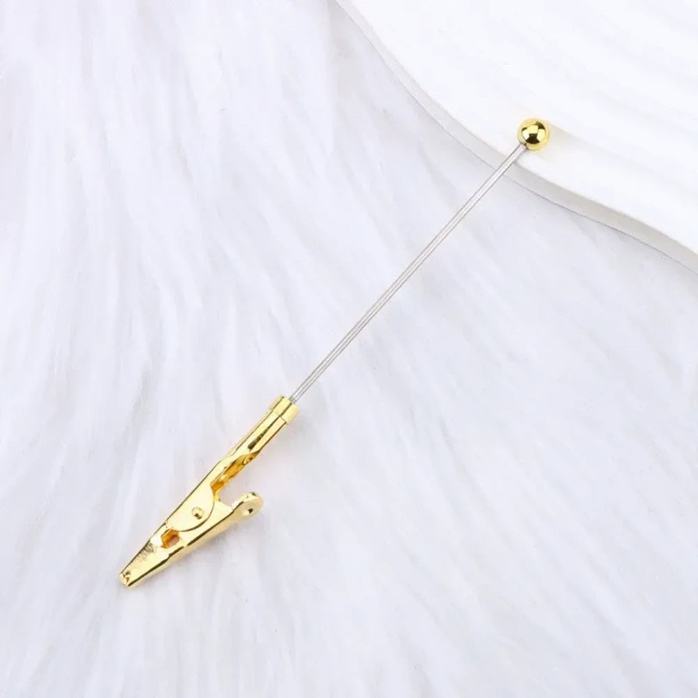 Beadable Crocodile Tooth Metal Card Holder for DIY