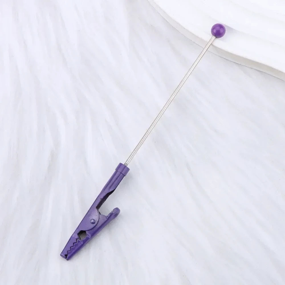 Beadable Crocodile Tooth Metal Card Holder for DIY