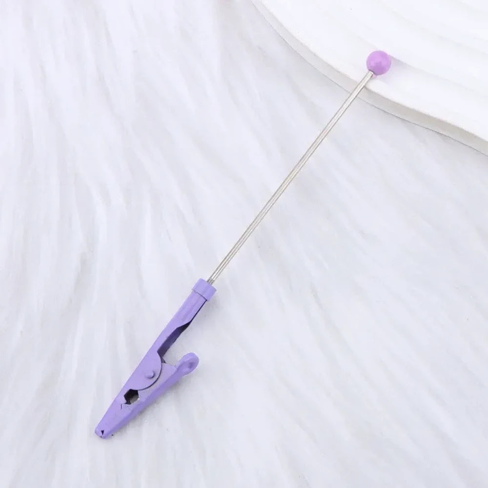 Beadable Crocodile Tooth Metal Card Holder for DIY