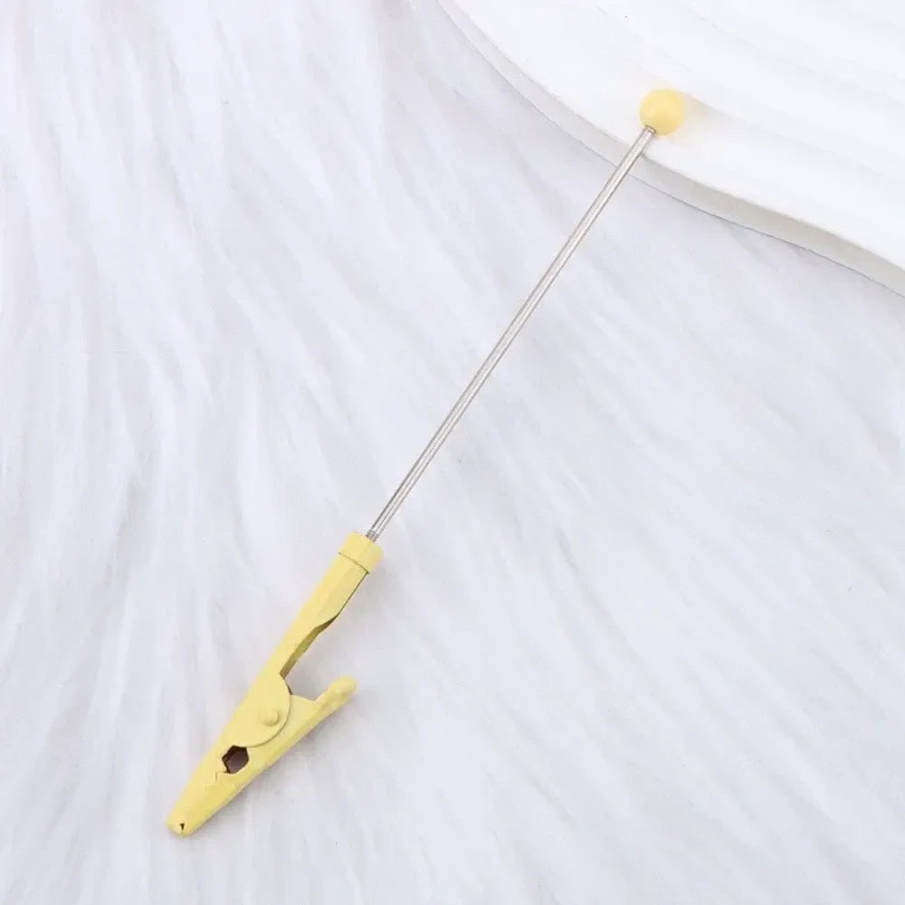 Beadable Crocodile Tooth Metal Card Holder for DIY