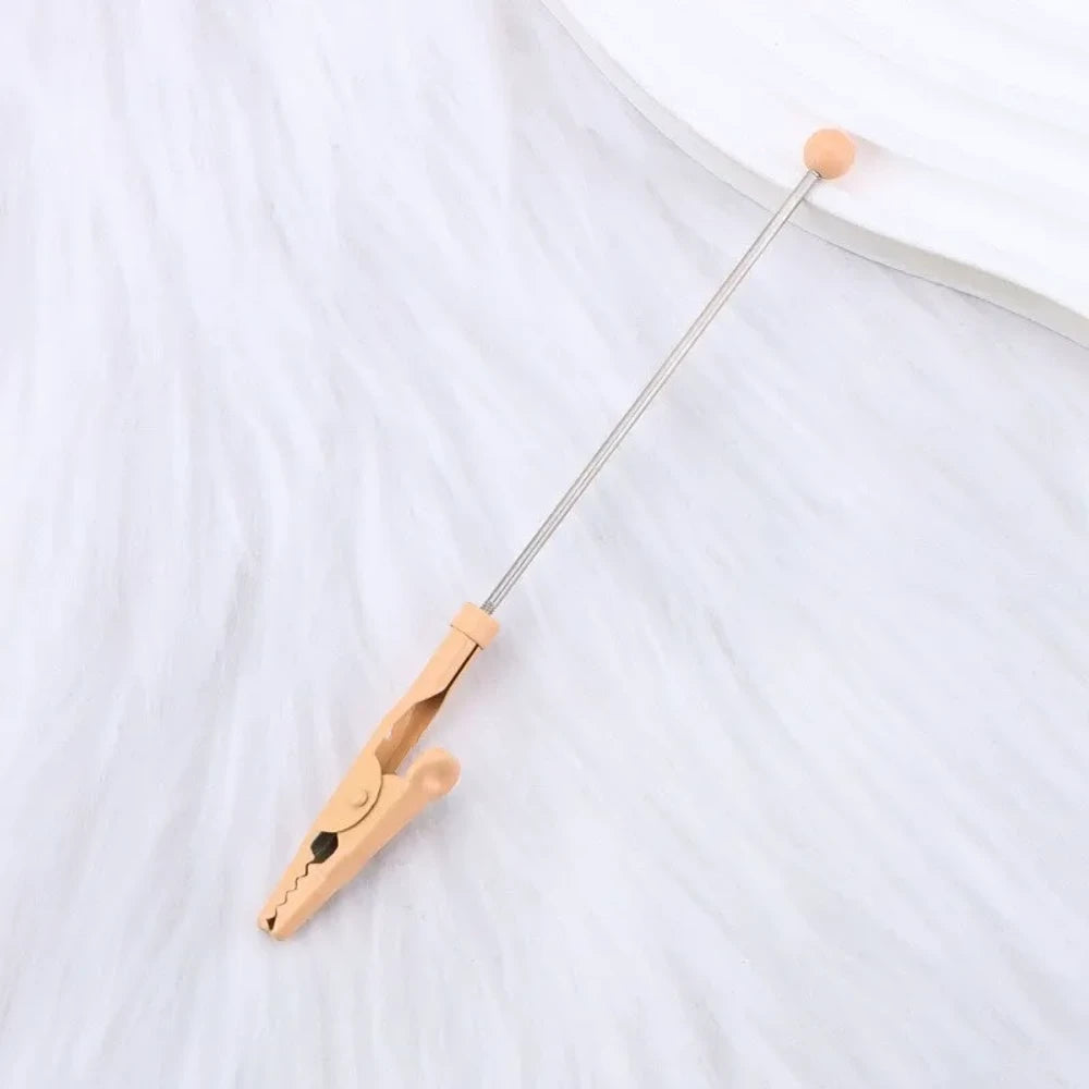 Beadable Crocodile Tooth Metal Card Holder for DIY