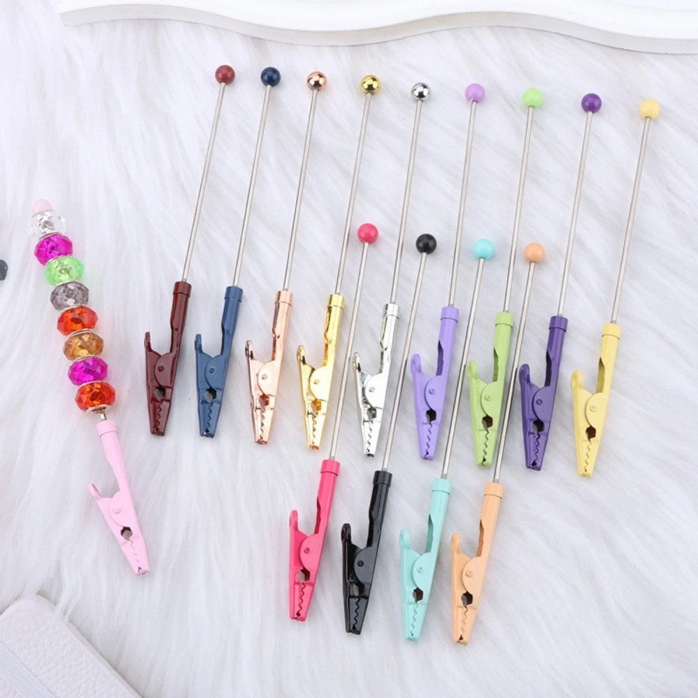 Beadable Crocodile Tooth Metal Card Holder for DIY