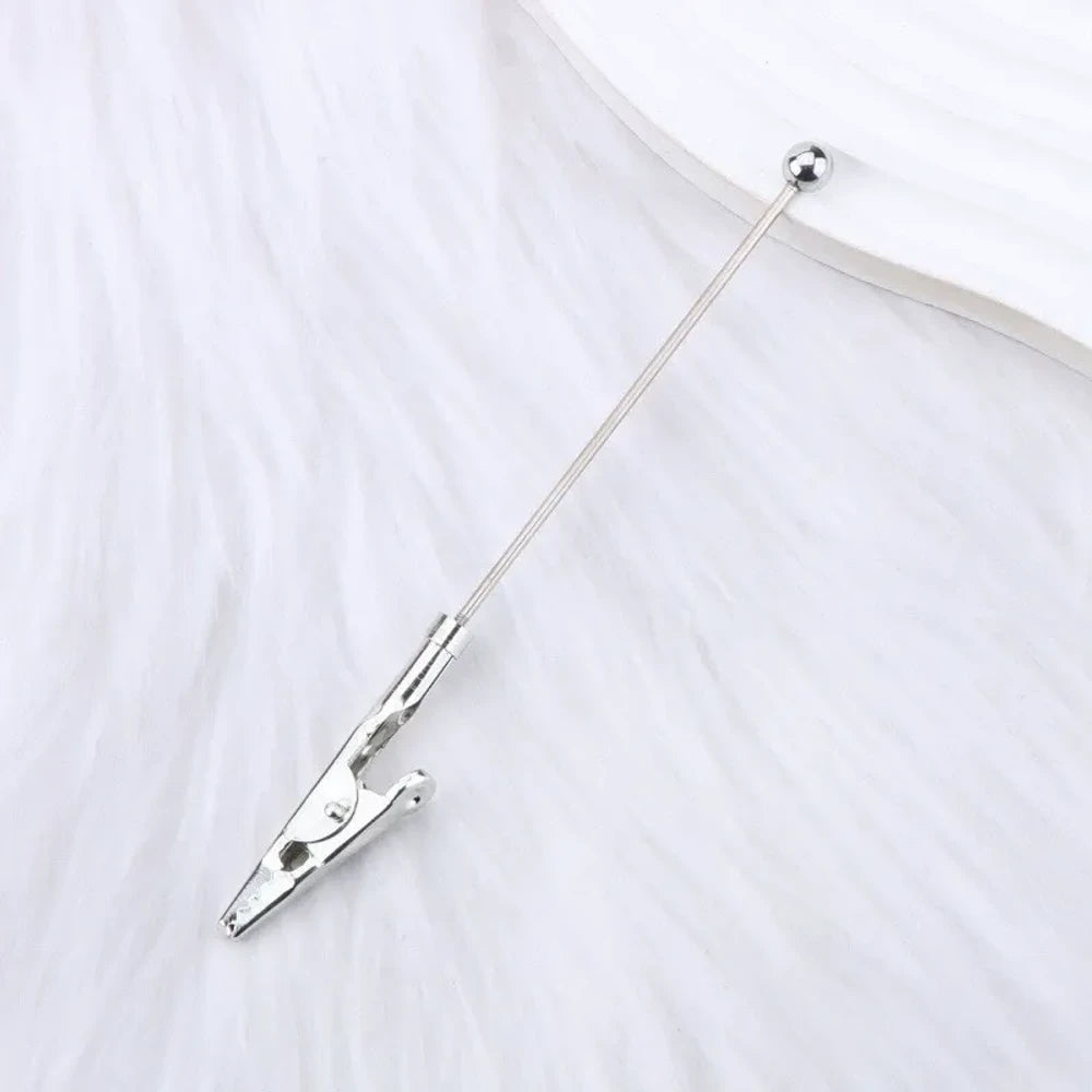 Beadable Crocodile Tooth Metal Card Holder for DIY