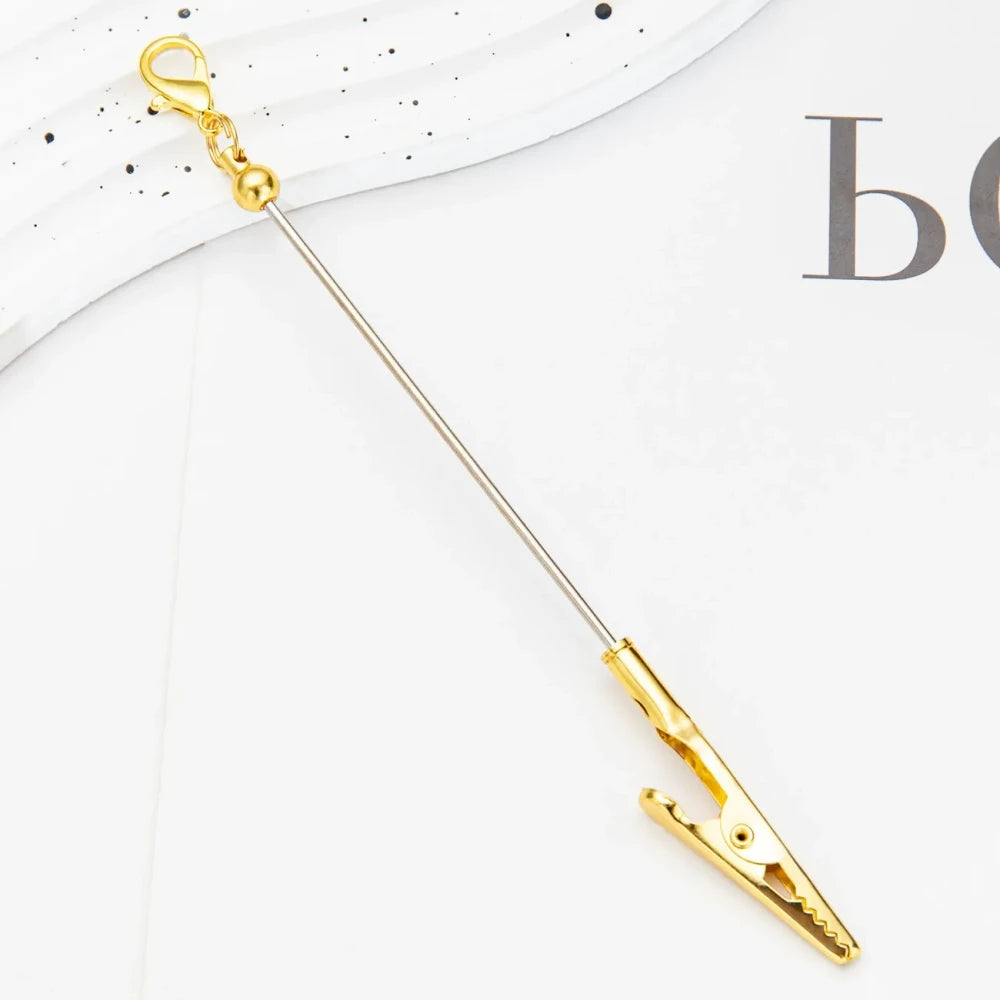 Beadable DIY Business Card Holder with Alligator Tooth Metal Keychain
