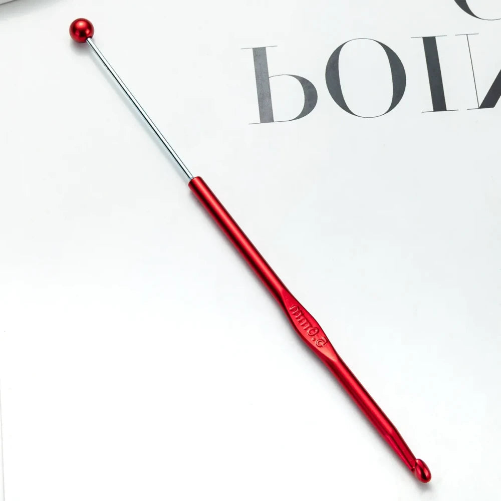 Beadable DIY Handcrafted Knitting Tools Single-Ended Metal Crochet Hook
