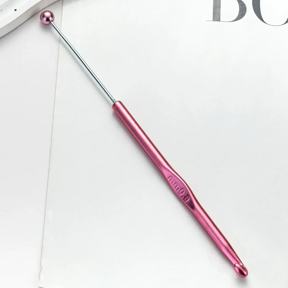 Beadable DIY Handcrafted Knitting Tools Single-Ended Metal Crochet Hook