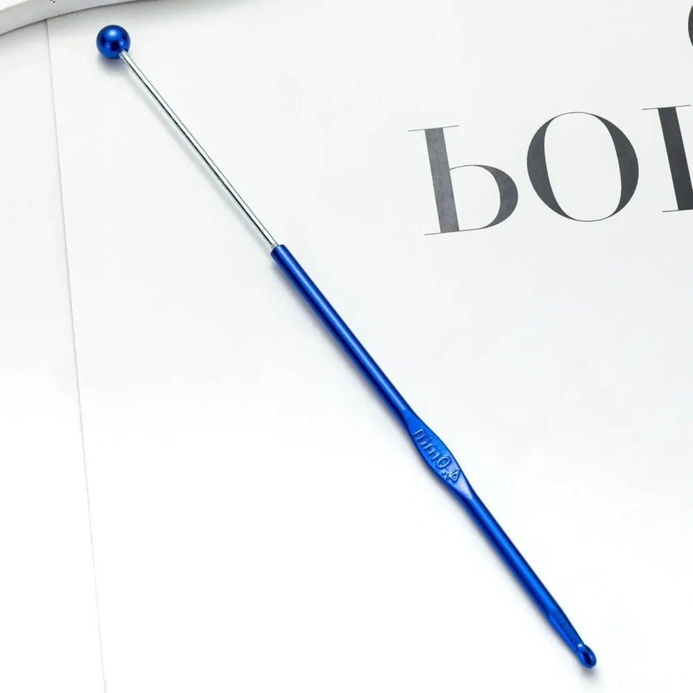 Beadable DIY Handcrafted Knitting Tools Single-Ended Metal Crochet Hook