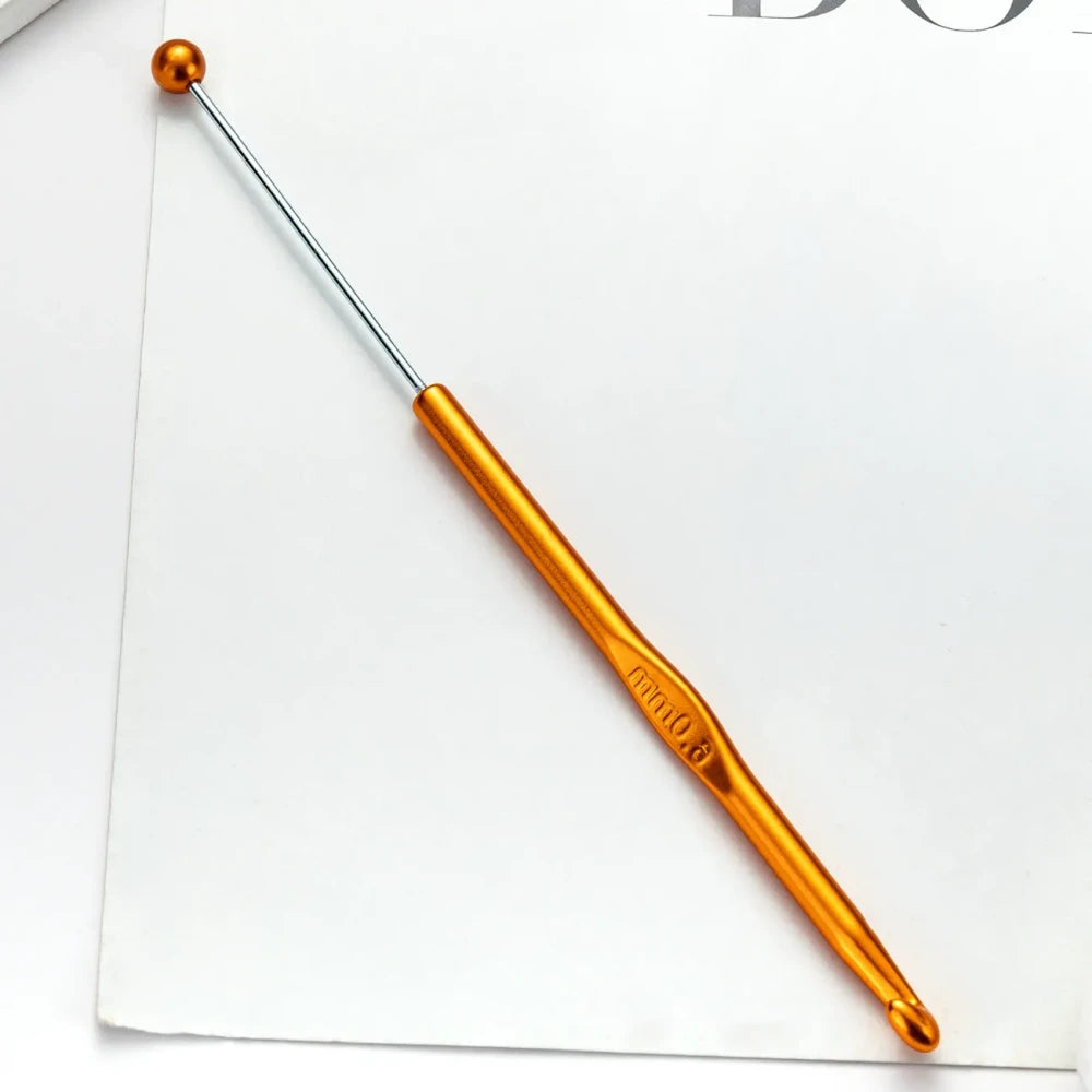 Beadable DIY Handcrafted Knitting Tools Single-Ended Metal Crochet Hook