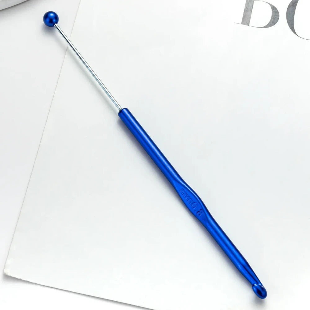 Beadable DIY Handcrafted Knitting Tools Single-Ended Metal Crochet Hook