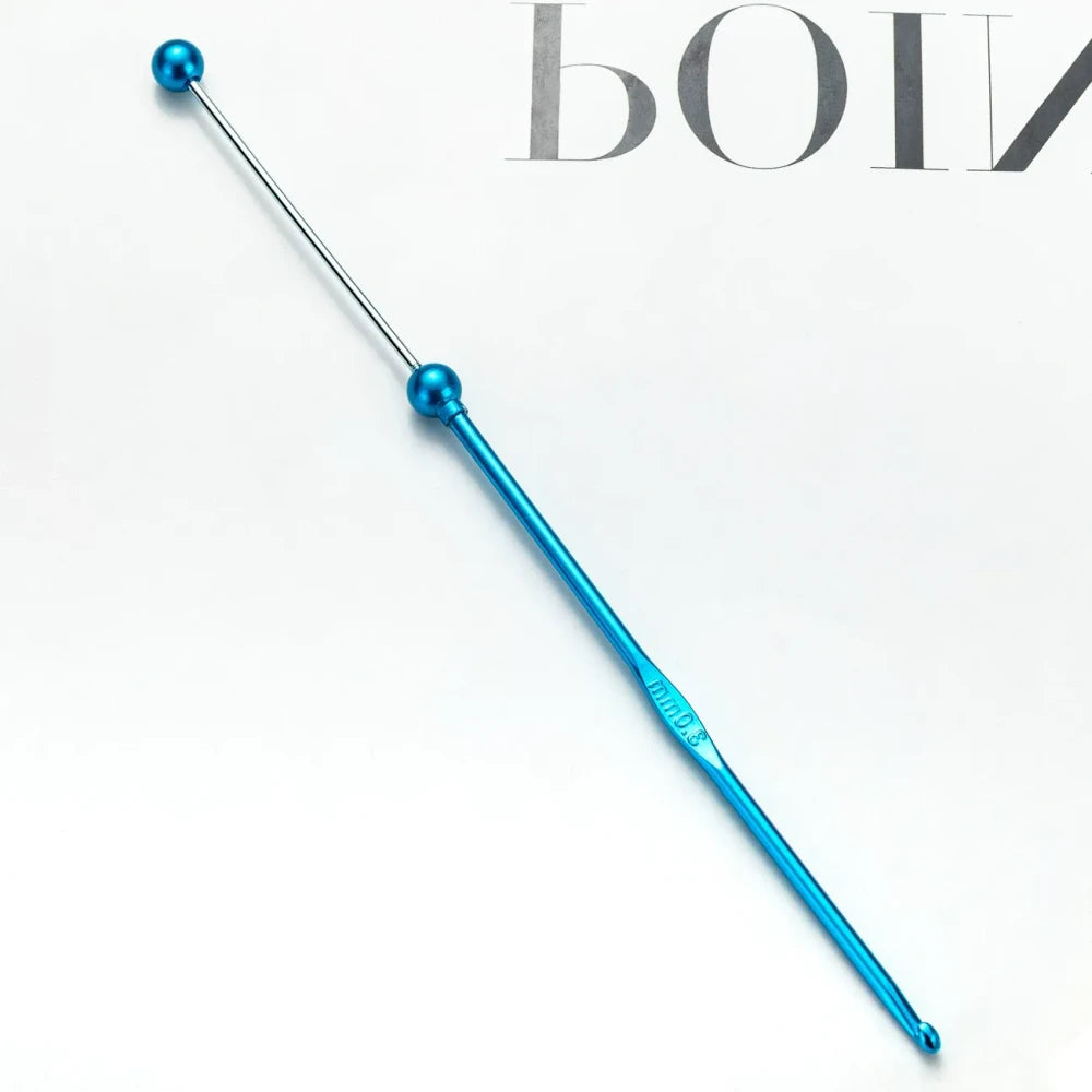 Beadable DIY Handcrafted Knitting Tools Single-Ended Metal Crochet Hook