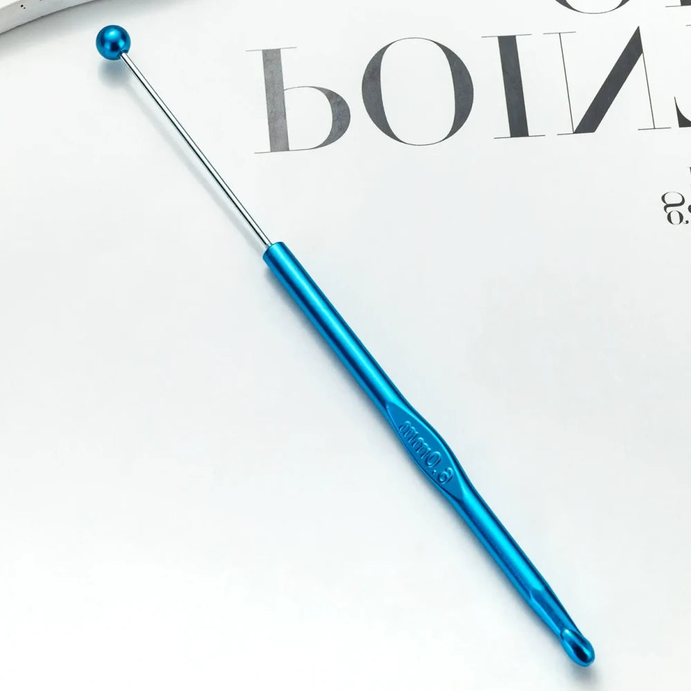 Beadable DIY Handcrafted Knitting Tools Single-Ended Metal Crochet Hook
