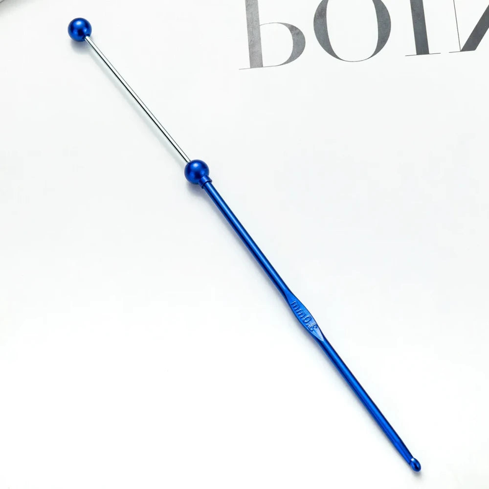 Beadable DIY Handcrafted Knitting Tools Single-Ended Metal Crochet Hook