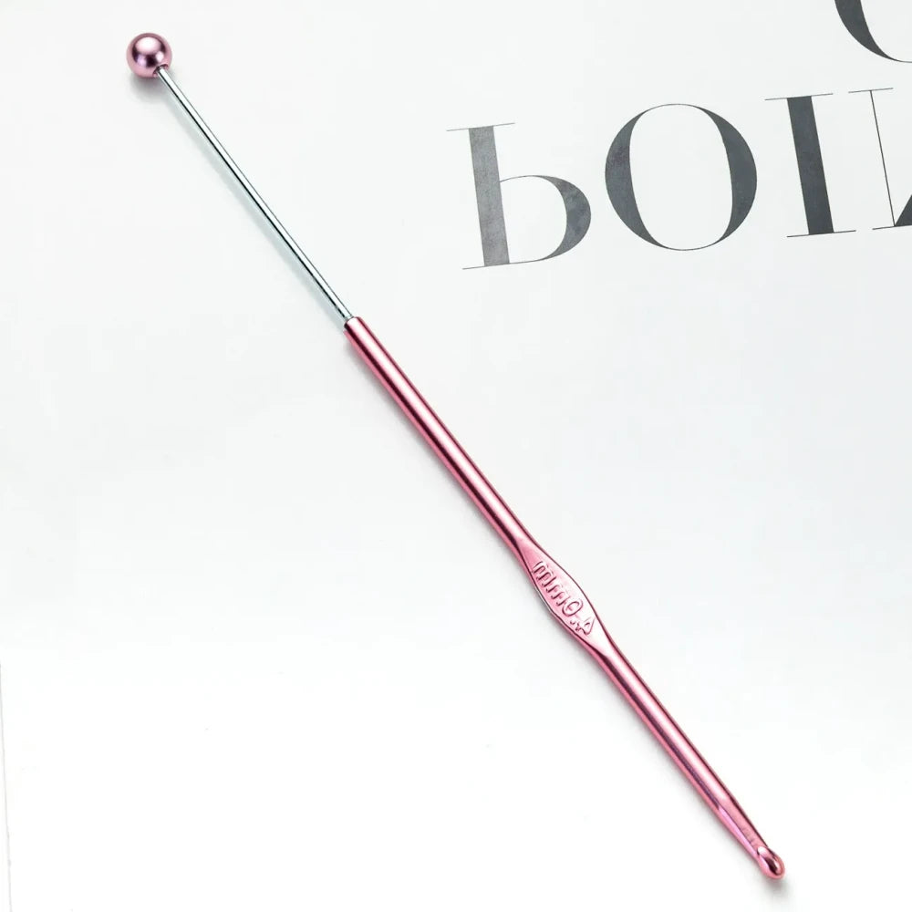 Beadable DIY Handcrafted Knitting Tools Single-Ended Metal Crochet Hook