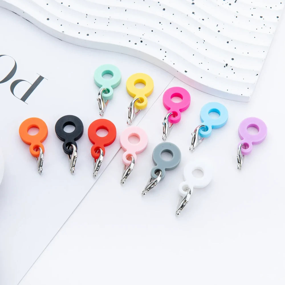 Beadable DIY Silicone Straw Charms for 8mm-10mm Water Cup Straws