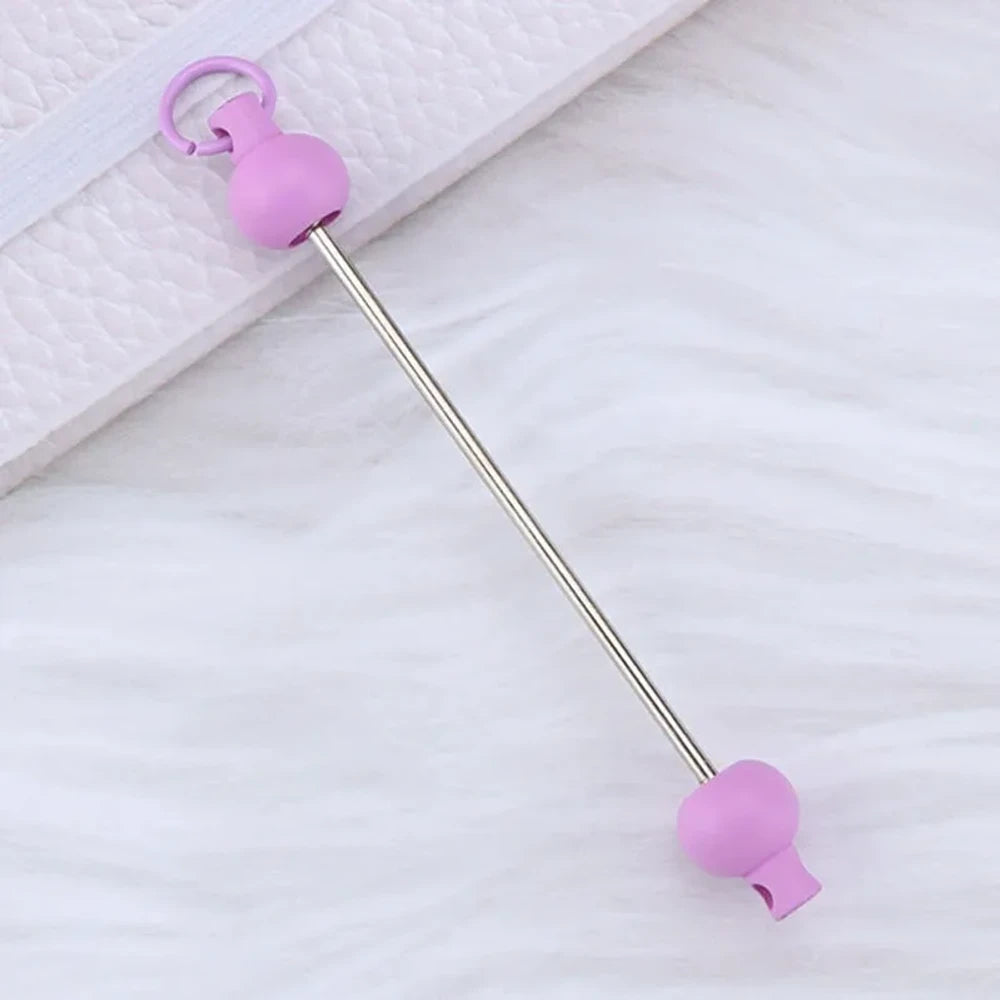 Beadable Metal and Plastic Keychain for DIY