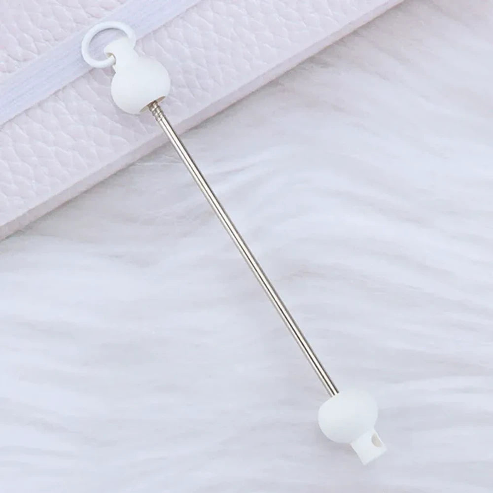 Beadable Metal and Plastic Keychain for DIY