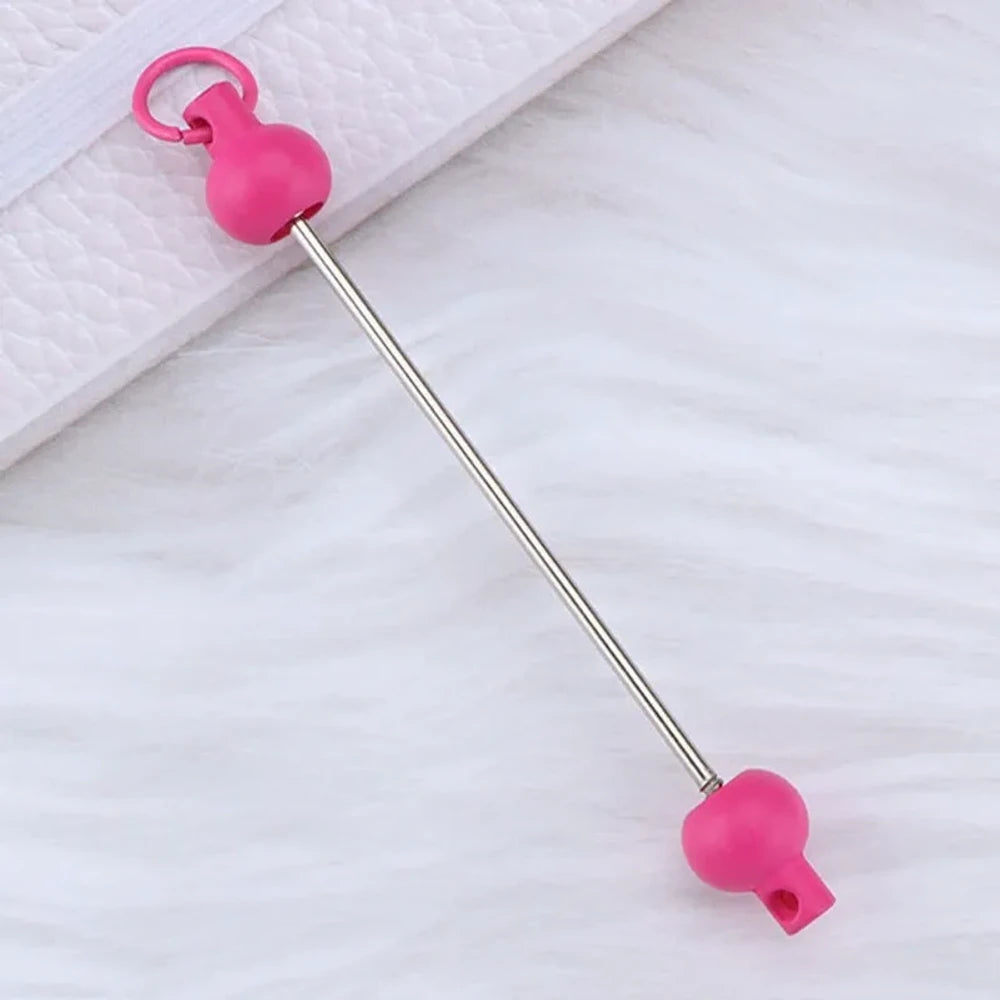 Beadable Metal and Plastic Keychain for DIY