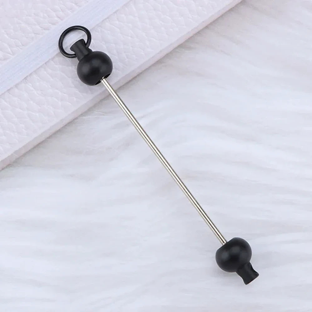 Beadable Metal and Plastic Keychain for DIY