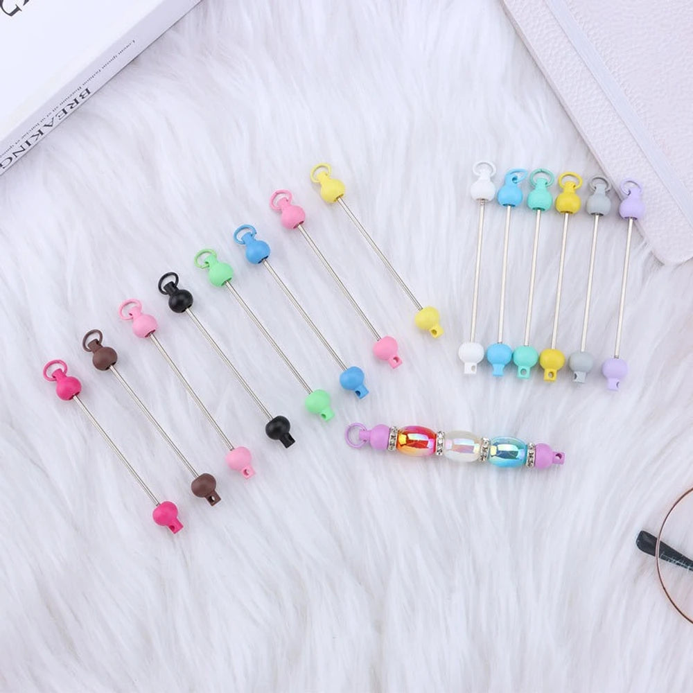 Beadable Metal and Plastic Keychain for DIY