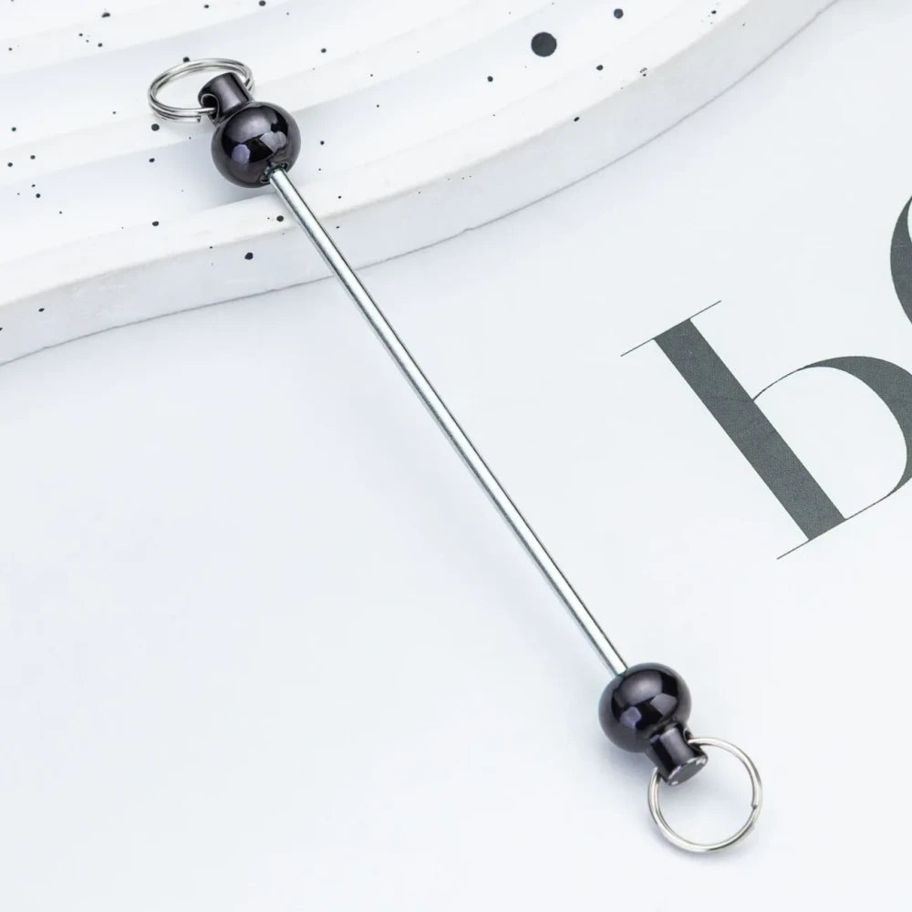Beadable Multi Color Metal Rod Keychain for DIY
