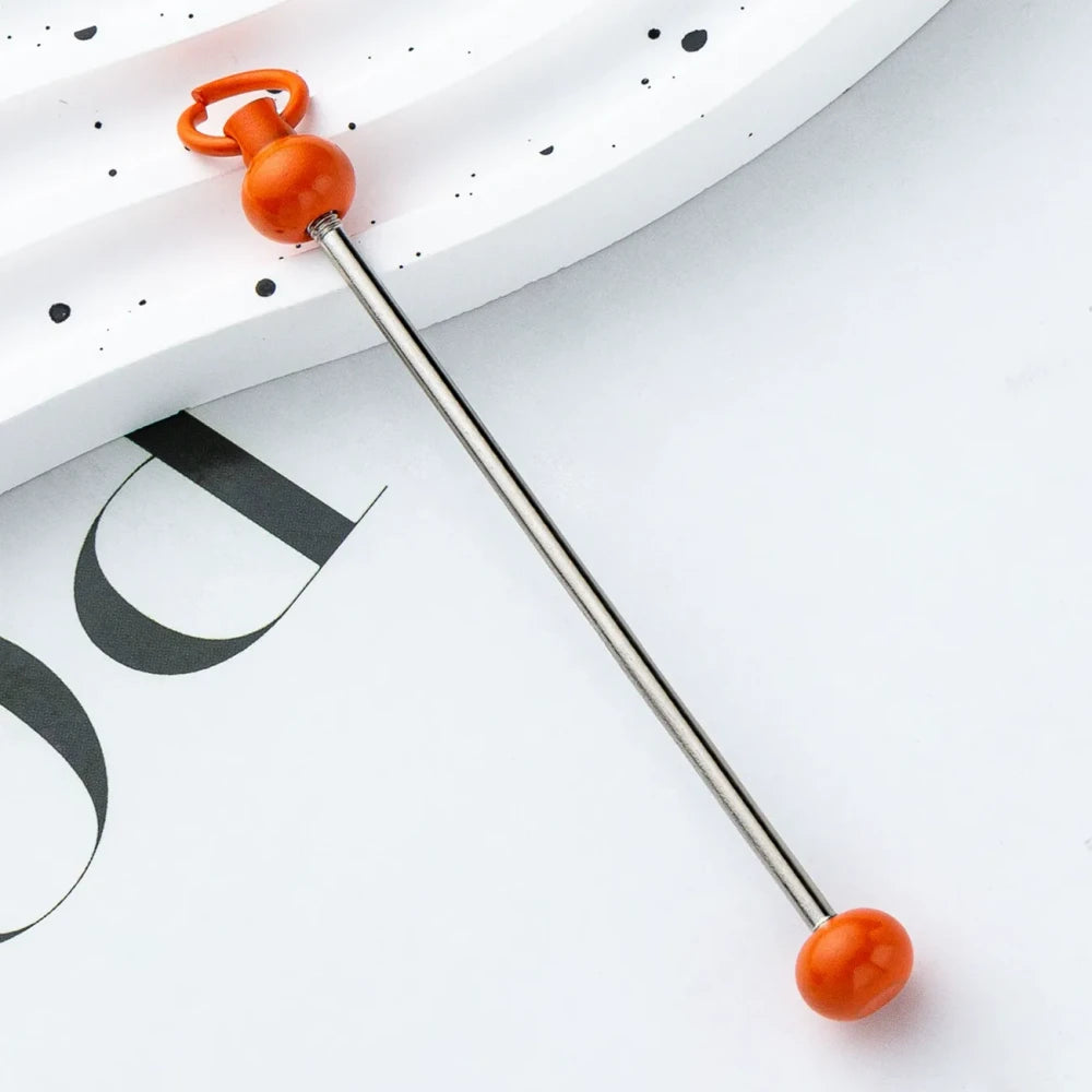 Beadable Multi Color Metal Rod Keychain for DIY