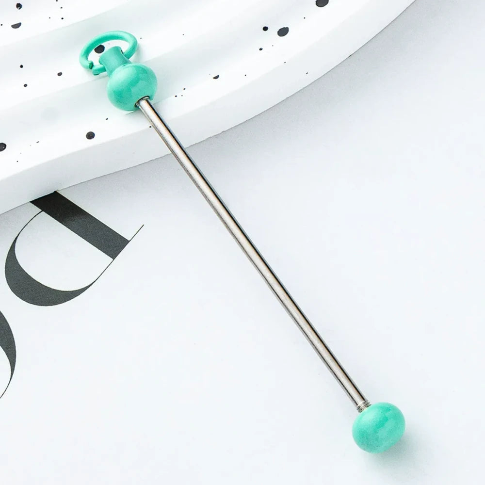 Beadable Multi Color Metal Rod Keychain for DIY