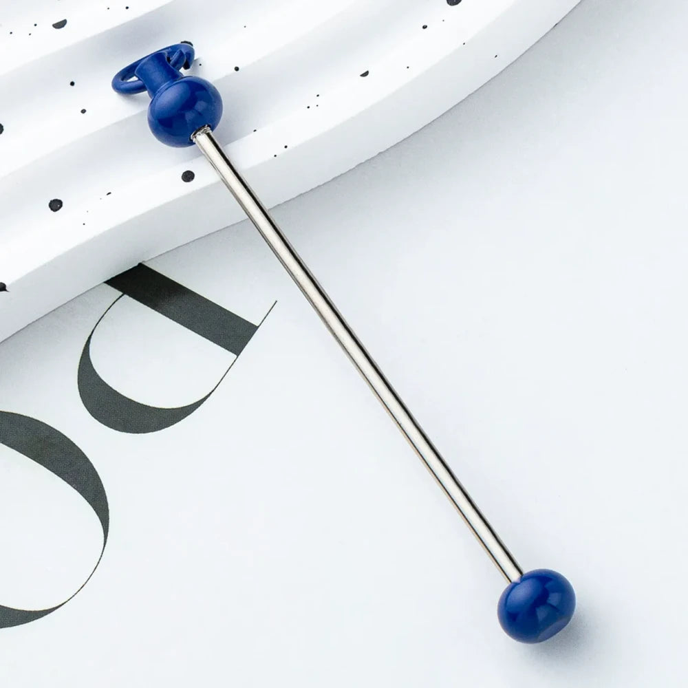Beadable Multi Color Metal Rod Keychain for DIY