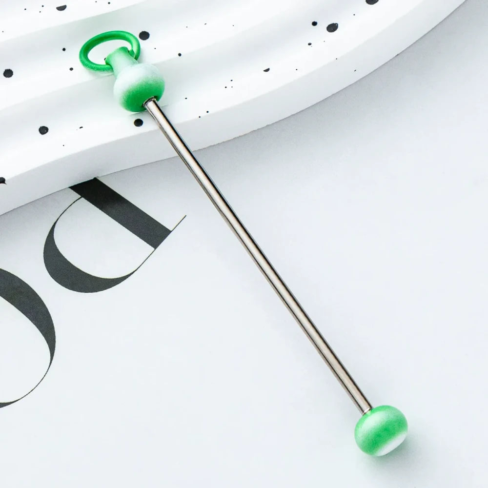 Beadable Multi Color Metal Rod Keychain for DIY