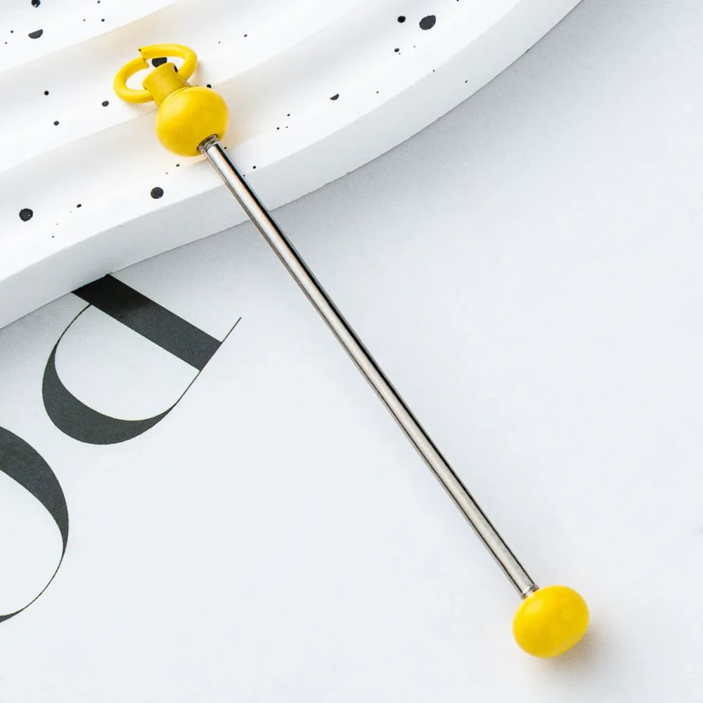 Beadable Multi Color Metal Rod Keychain for DIY