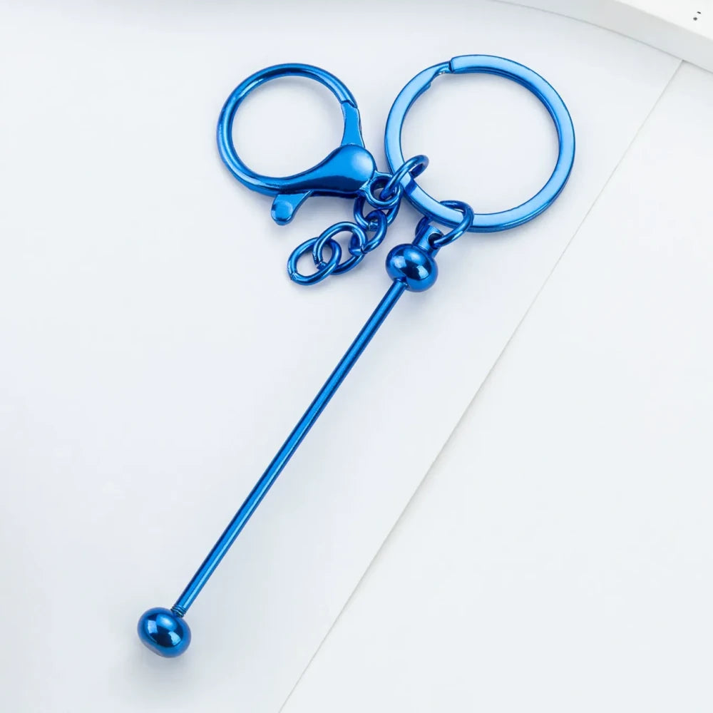 Beadable Multi Color UV Metal Keychain for DIY