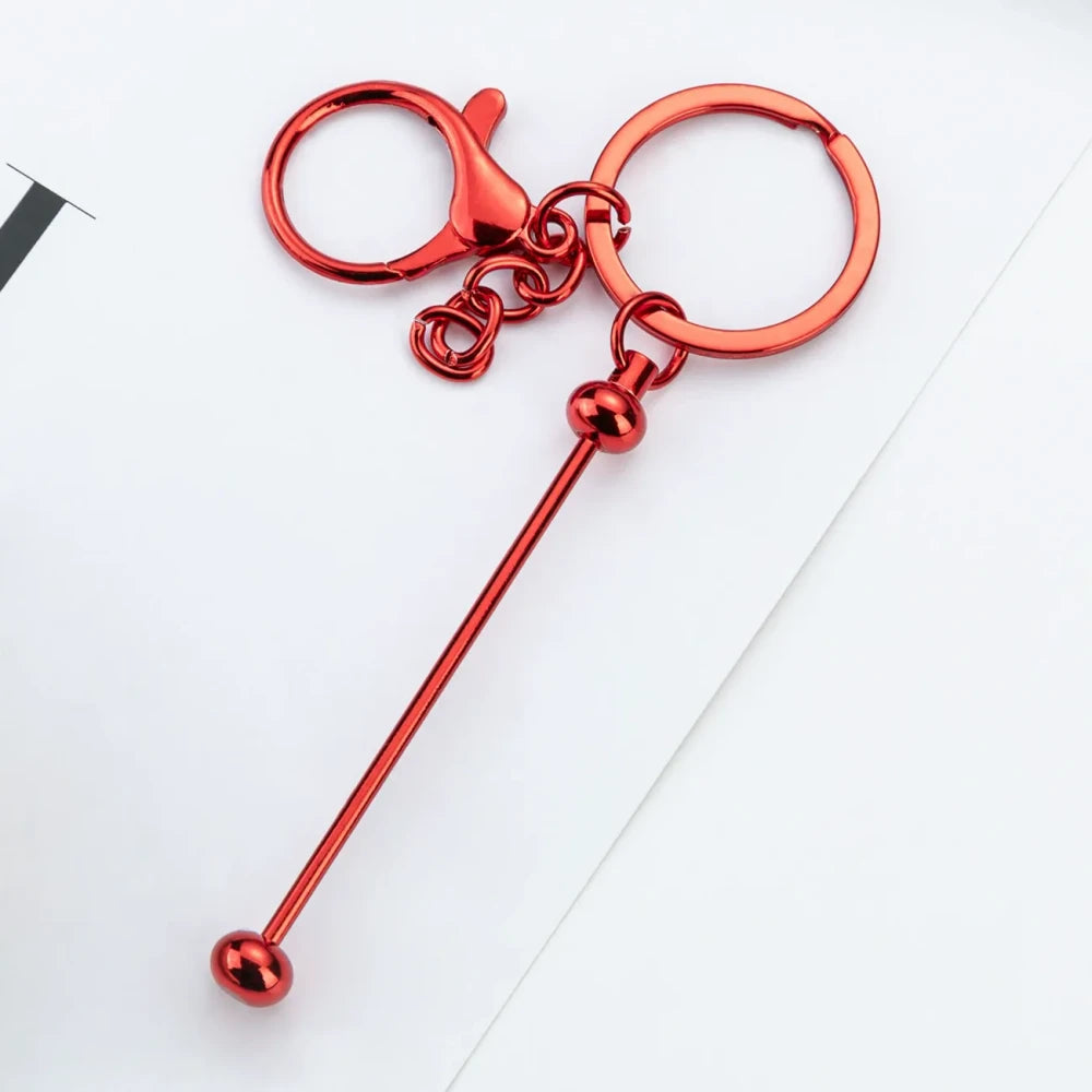Beadable Multi Color UV Metal Keychain for DIY