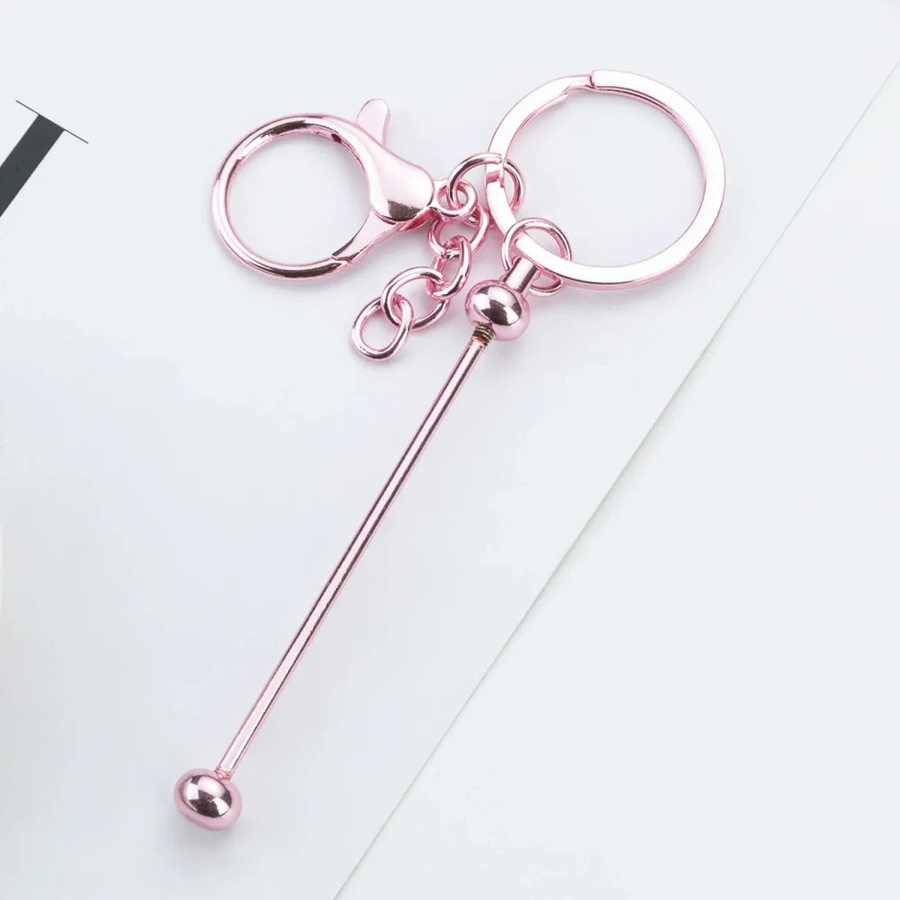 Beadable Multi Color UV Metal Keychain for DIY