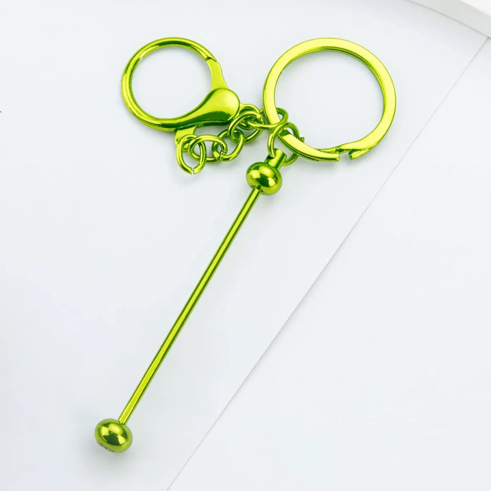 Beadable Multi Color UV Metal Keychain for DIY